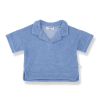 Blauwe badstof polo - Soller ultramarine